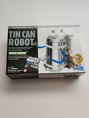 Tin Can Robot - Fun Mechanics Kit, Green Science, Children Toy, New - Never Open